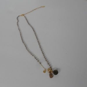 NWOT Anthropologie Gold/Brown Pendant Necklace